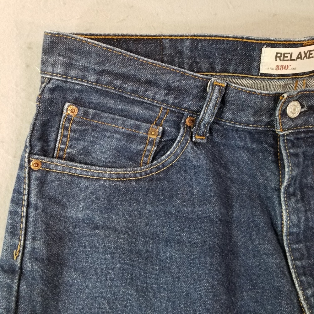 Levi's 550 jeans men's 36 x 30 relaxed fit blue denim pants retro American - Picture 3 of 12